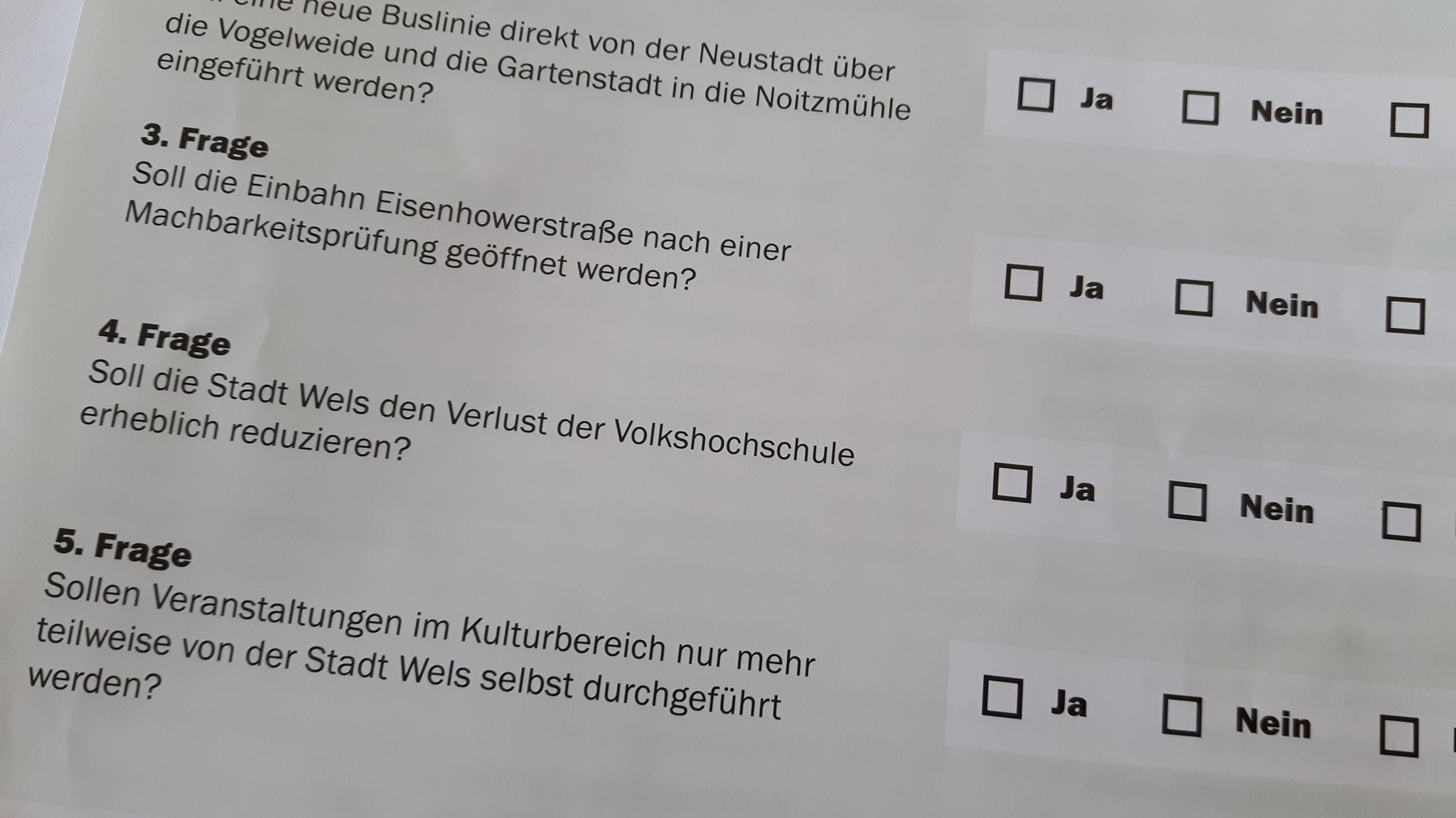 Welser Bürgerumfrage datenschutzkonform?